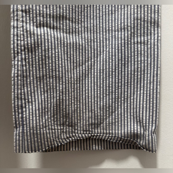 Authentic Chloé Wide Leg Seersucker Pants Blue White Striped Size T 40 - Picture 8 of 11